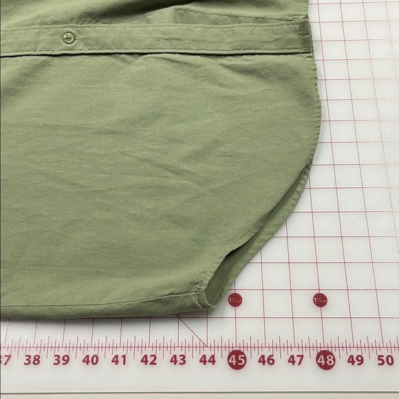 ABERCROMBIE & FITCH Career Preppy 100% Cotton Olive Long SLV Belted Shirtdress M - Picture 16 of 16